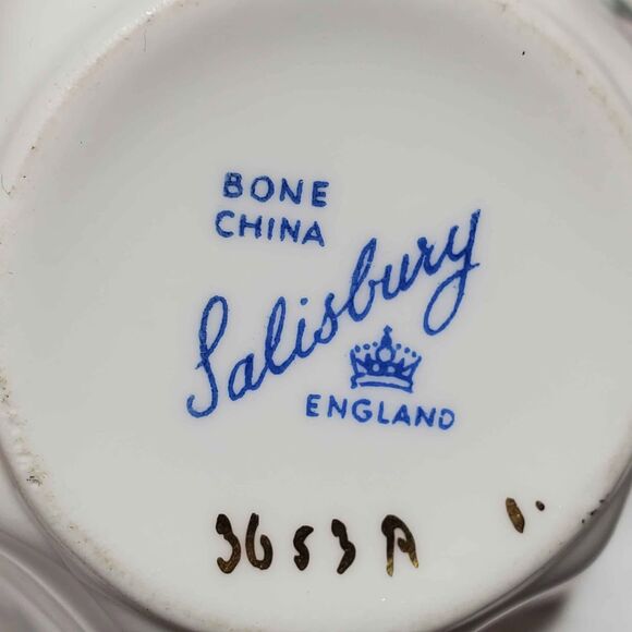 Salisbury Sugar Bowl and Creamer Pink Roses Vintage - Picture 6 of 7